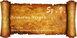 Szekeres Virgil névjegykártya