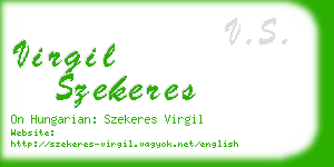 virgil szekeres business card